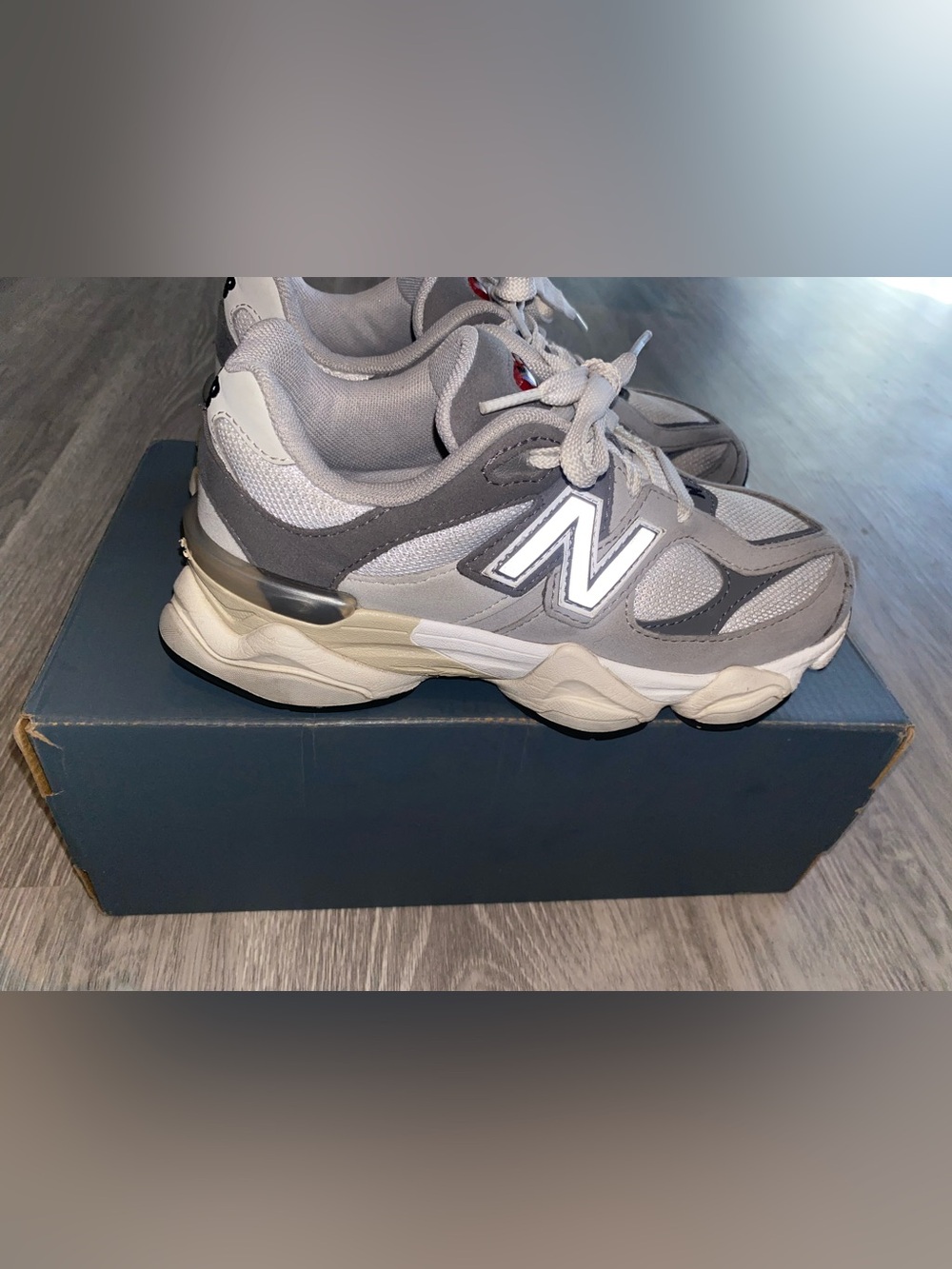 New Balance Kids Grey Athletic Sneakers - Picture 9 of 10